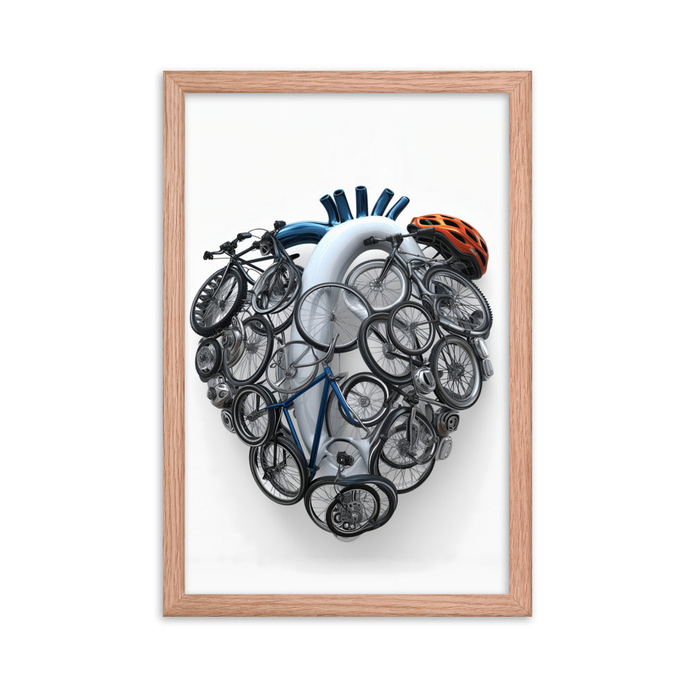 Cycling Passionate Heartfelt Art