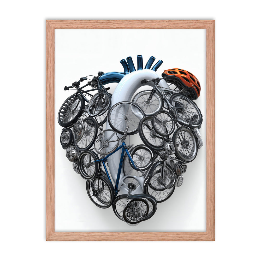 Cycling Passionate Heartfelt Art