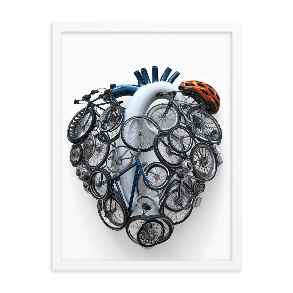 Cycling Passionate Heartfelt Art